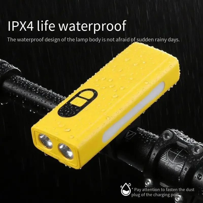 ضوء الدراجة المغناطيسي سريع التحرير - IPX6 مقاوم للماء RGB ضوء الدورة الأمامية لركوب الدراجات الليلية على الطرق