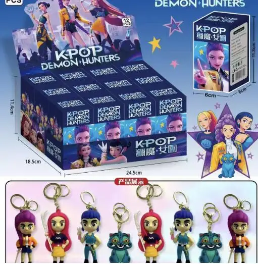 

2025 HOT 24Pcs Anime KPop Demon Hunters Girl Group RUMI MIRA ZOEY Blind Box Action Figures PVC Models Toy Ornaments Gifts