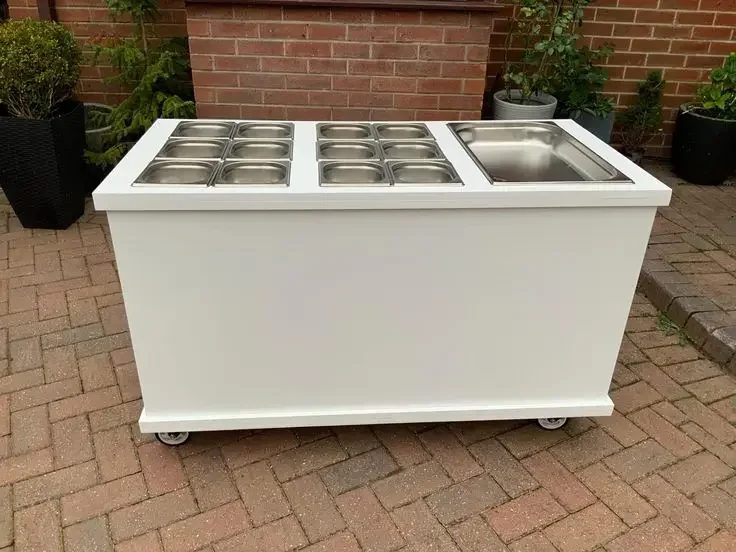 Food Vans Trailers Kiosks Fruit Ice Cream Vans Mobile Snacks Food Carts with Umbrellas for Sale
