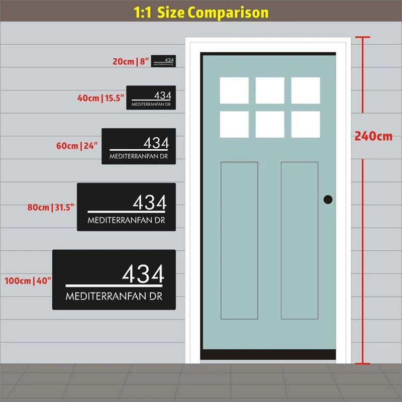 Imagem -06 - Outdoor Led Casa Número Endereço Sinal Impermeável Metal Porta Placas Apartamento Hotel Placa Iluminada Aço Inoxidável