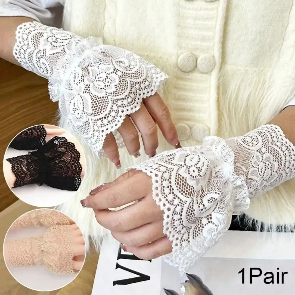 Clothing Accessory Lace Trim Fake Cuff Detachable Hollow False Sleeve Cuffs Lace Cuff