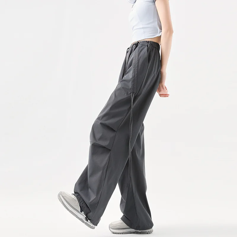 

Широкие брюки, льняные женские осенние американские популярные девушки, облегающие брюки, впитывающие влагу, вельветовые лоскутные хипстерские пояса, плиссированные