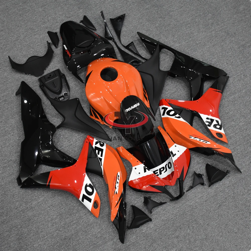 Passend für CBR600 RR F5 07 08 Vollverkleidungsset Orange Rot Schwarz Druck Motorrad für CBR600RR 2007 2008 Karosserieverkleidung ABS-Einspritzung