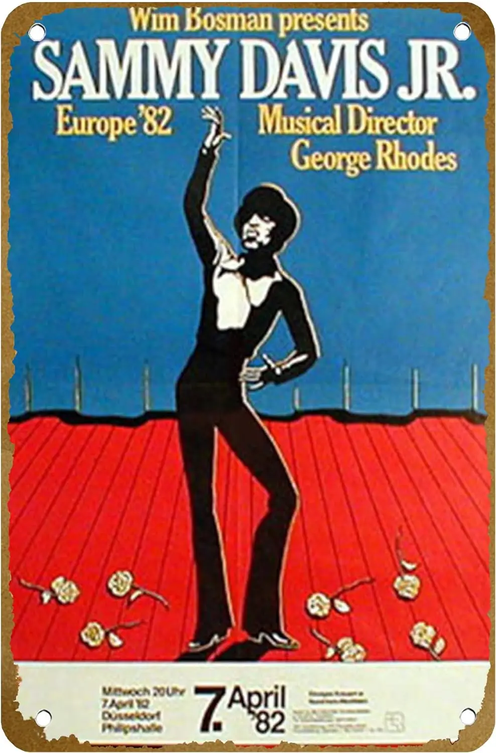 Дэвис младший, Постер для концерта Sammy, винтажный металлический жестяной знак с логотипом семейного клуба, бара, кафе, фотоподарок 8x12 дюймов