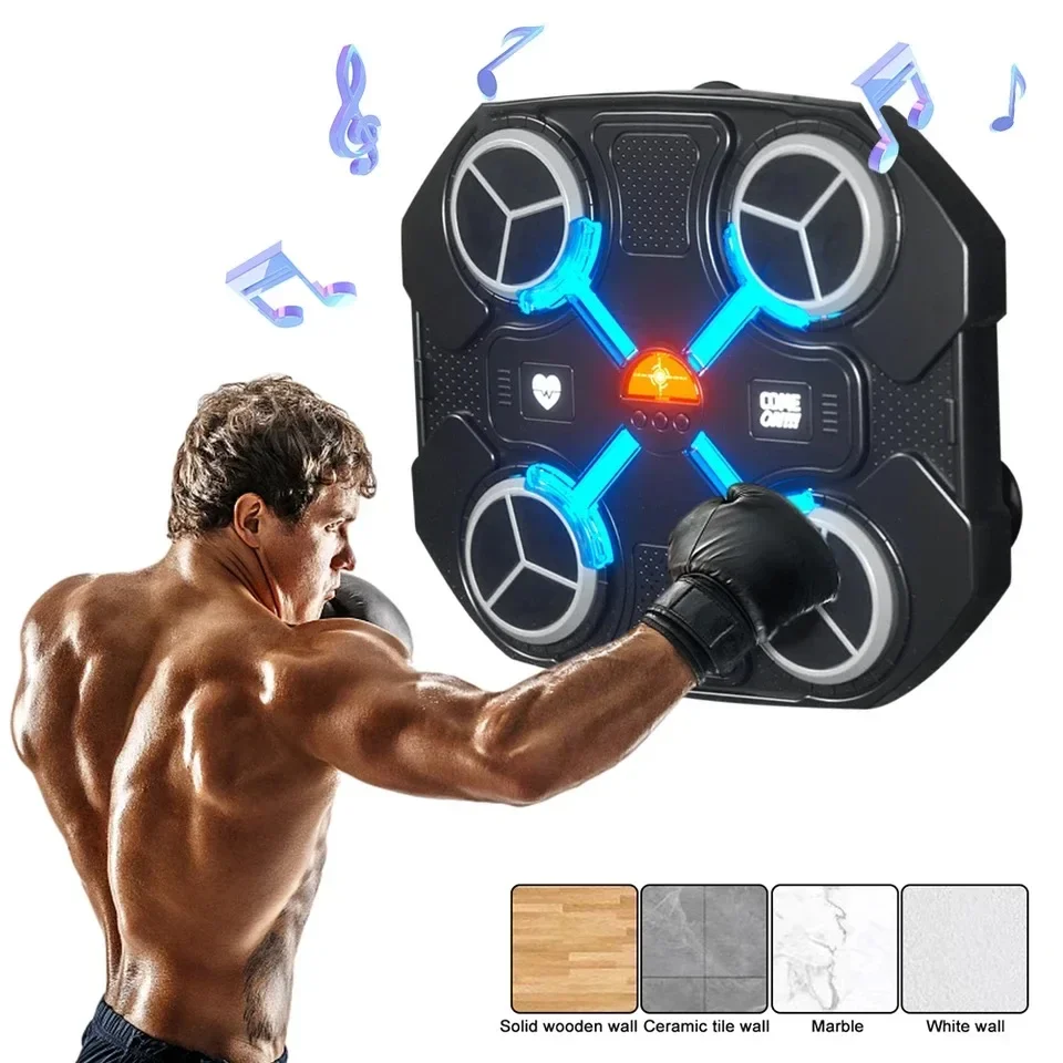 Bluetooth Music Boxing Machine,Boxing Wall Target with Light,USB Charging Punching Bag, Boxing Training Equipment