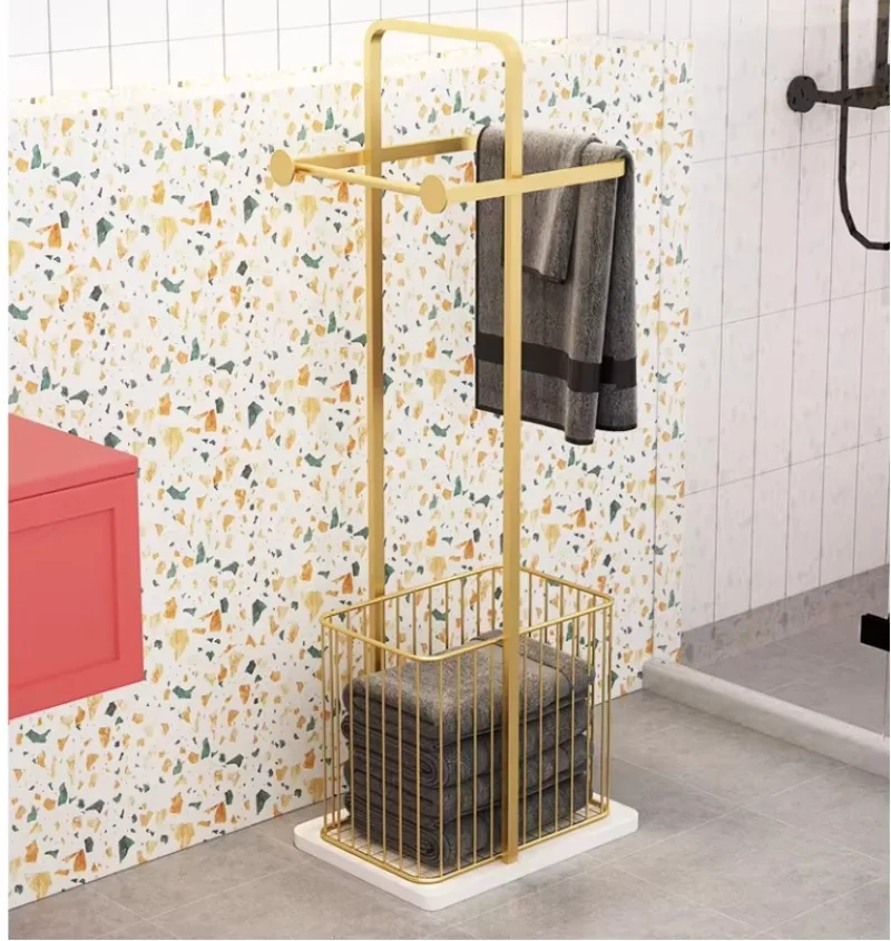Integrated marble bathroom shelves SUS 304 luxury bathroom towel rack, floor-towel rack, bathroom storage rack