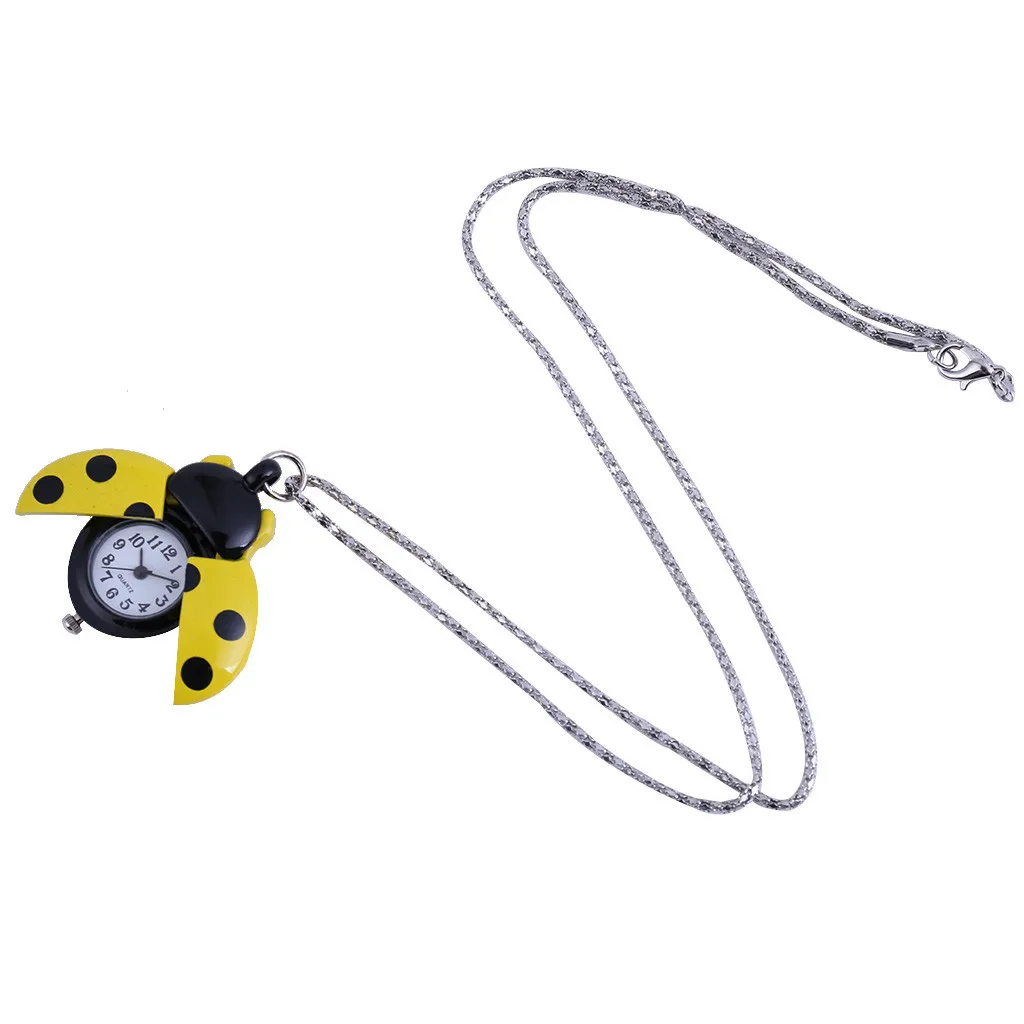 New Pocket Watch Ladybug-shaped Pocket Watch Creative Small Seven-Star Pocket Watch Fashion Couple's Pocket Watch Pendant
