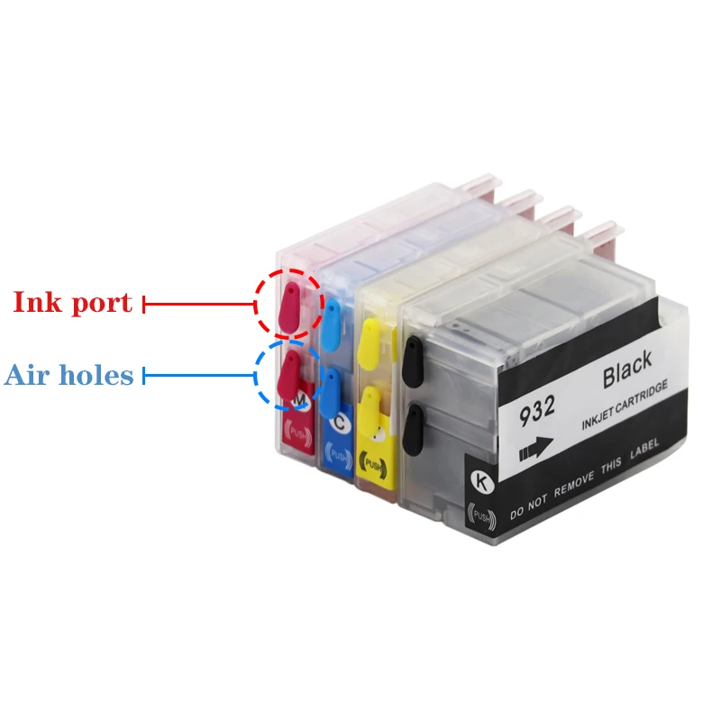 Einkshop-Cartouches d\'encre rechargeables pour HP 932 933, avec puces de coque, pour Gardens 932 XL OffSTRjet 6100 6600 6700 7110 7610 7612 7510 7512