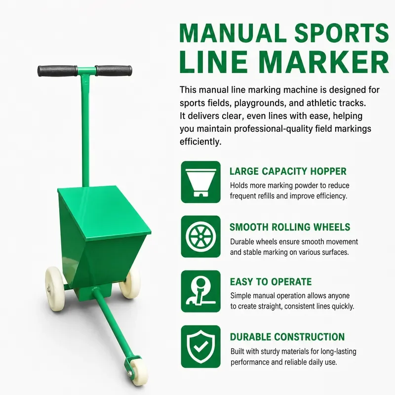 Sports Line Marking Machine Field Marker for Football Pitch Athletic Track School Playground Grass Paint Sprayer