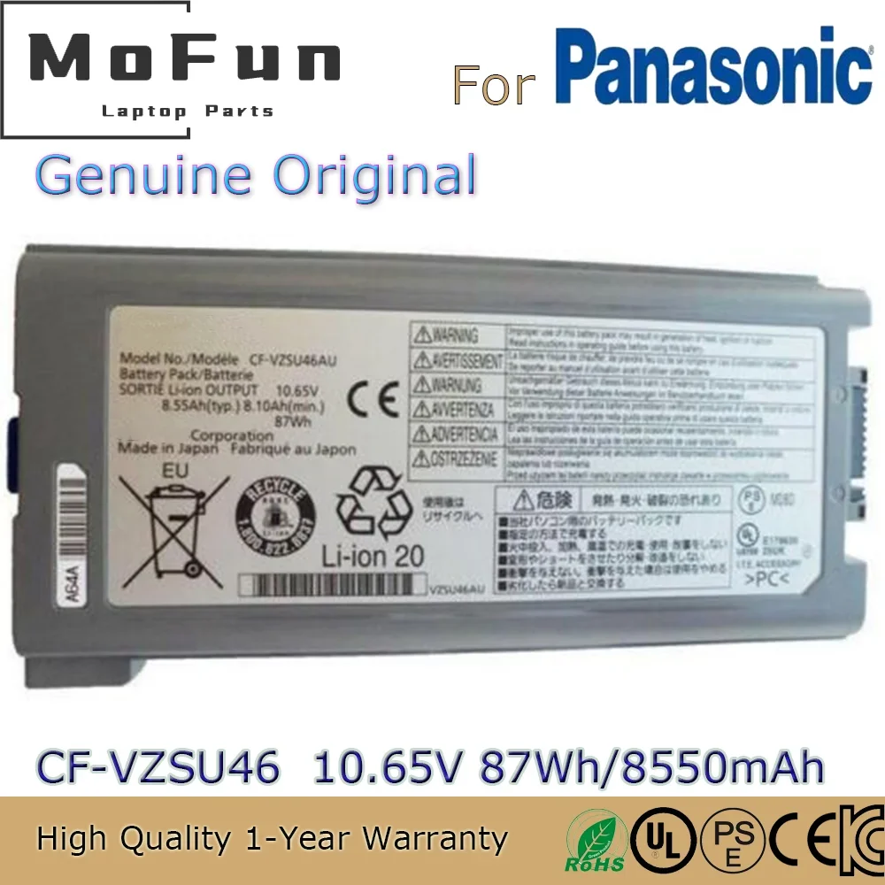 

Brand Brand New Original CF-VZSU46U 10.65V 87Wh Notebook Battery for Panasonic CF-53 CF-30 CF-31 CF-VZSU71U CF-VZSU72U