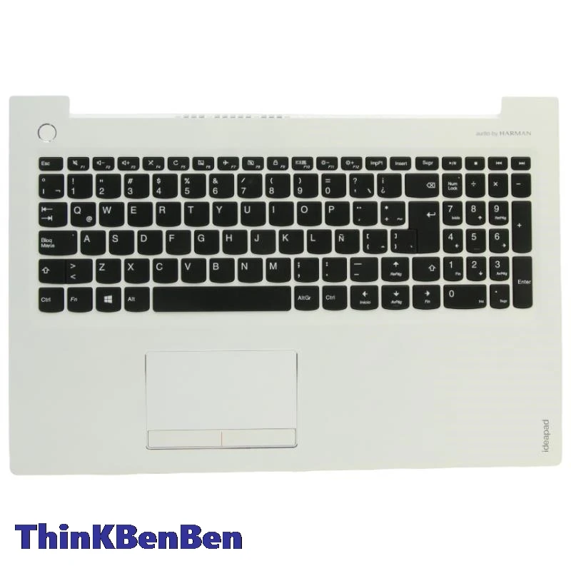 

LAS Latin Spanish White Keyboard Upper Case Palmrest Shell Cover For Lenovo Ideapad 310 510 15 15IKB 15ISK 5CB0M31075