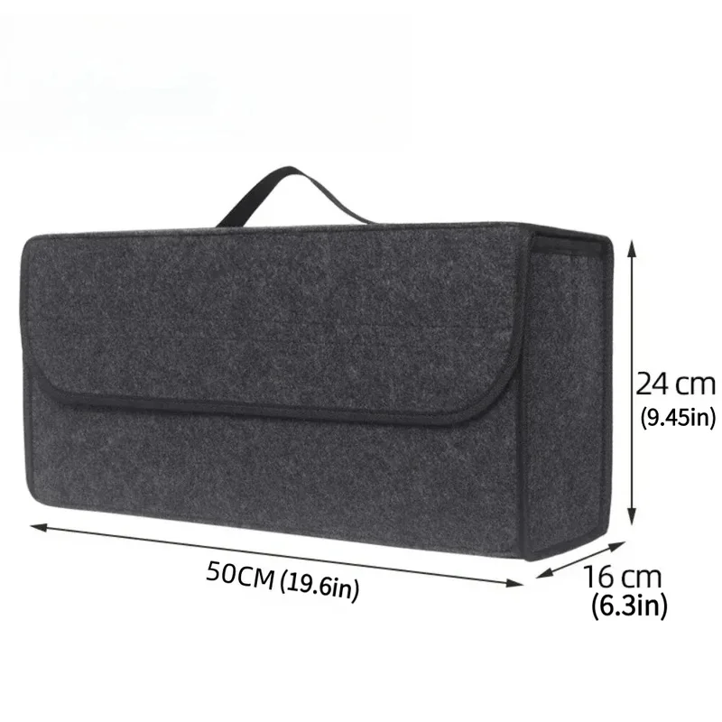 Car Interior Accessories Auto Trunk Soft Felt Storage Organizer Large Anti Slip Compartment Boot Box Tool Bag Multi Functional S