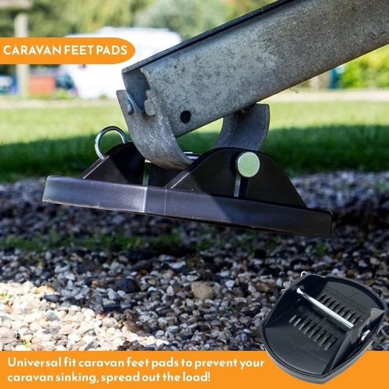 

P5ED Suitable For Outdoor Levelling Motorhome Jacks Pads Feet Support Pads Prevent Sinking Stabiliser Secure Levelling 4Pack