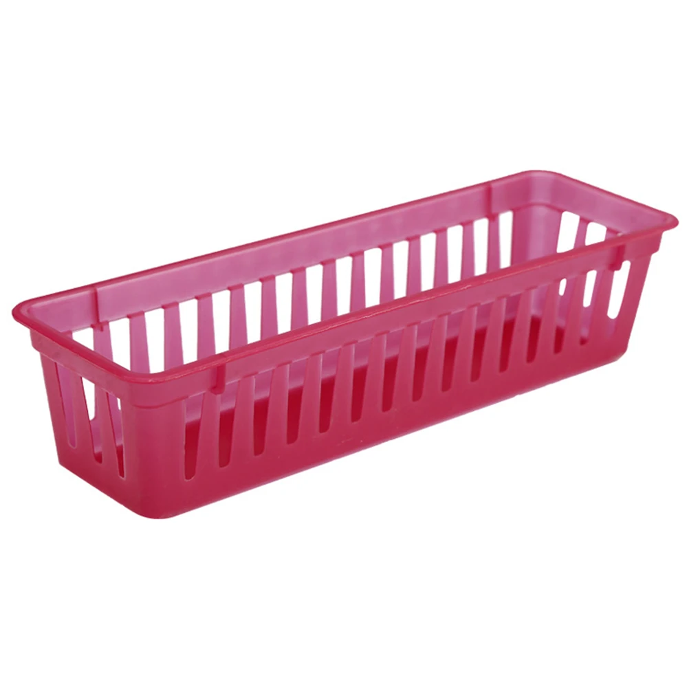 

6Pcs Plastic Rectangular Chopsticks Organizer Storage Baskets Foldable Hollow Out Trays for Kitchen Office Bedroom Bathroom