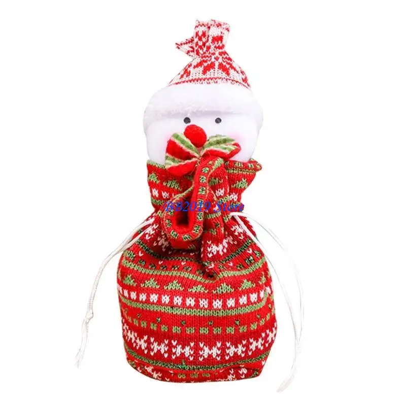 

Q0KB Novelty Xmas Gift Bag Accessories Snowman/Elk/Santa Optional Supplies
