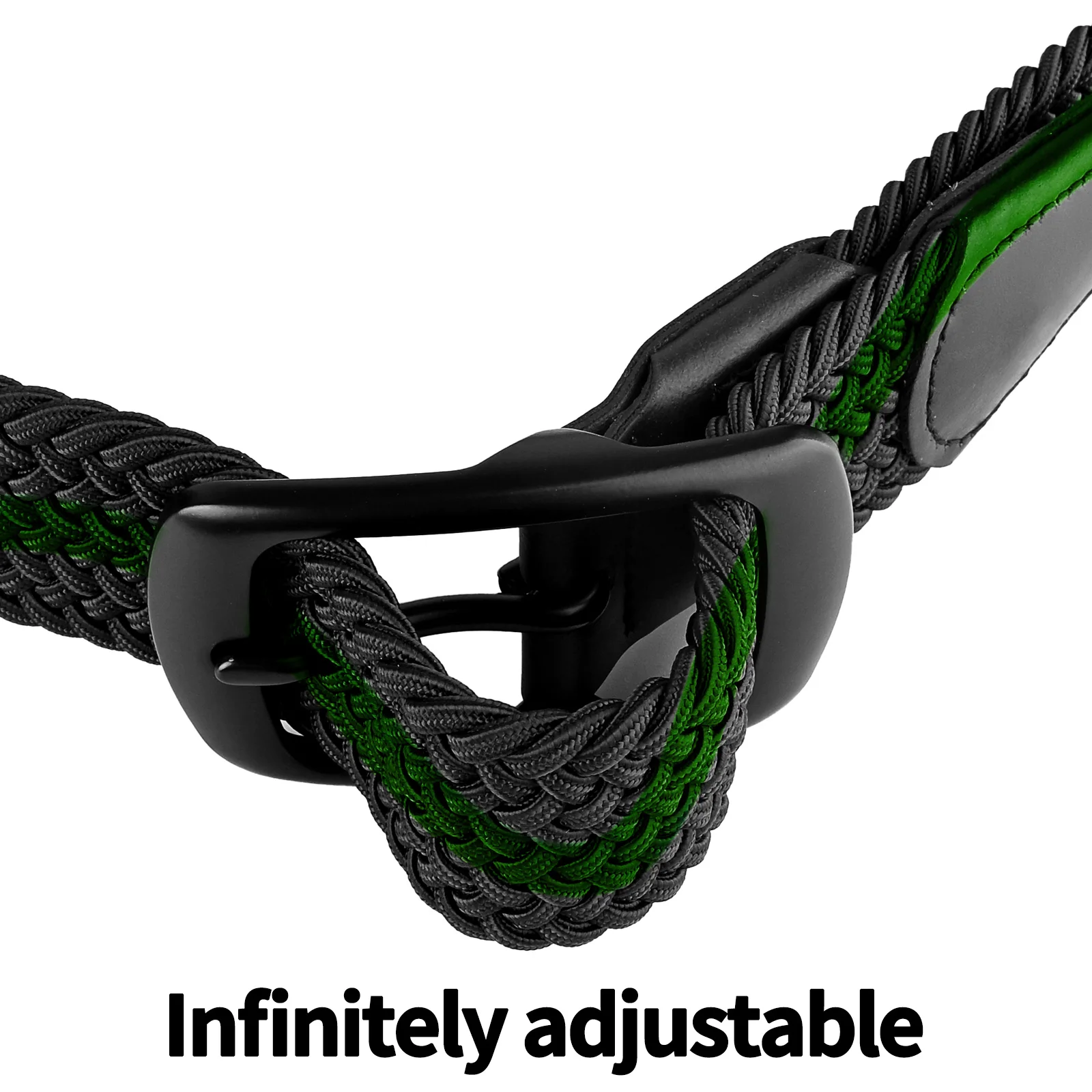 Men's plus size elastic woven black brown commuting golf fashion belt