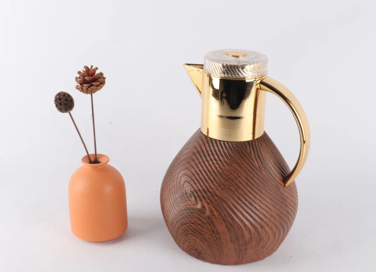 Thermos pot high-end coffee pot hot water bottle thermos bottle spiral pattern lamination