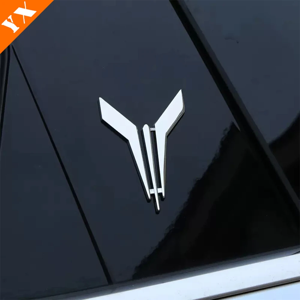 For Dongfeng Voyah Free 2021-2023 Car Logo Car Body Tank Logo Sticker Decoration Cover Stainless Silver Exterior Accessories