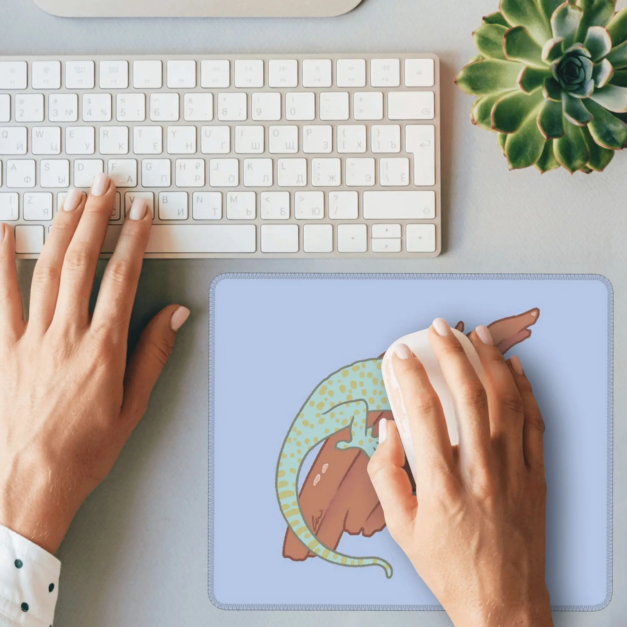 Platinum Tokay Gecko Muismat Computertoetsenbord Muismat Gaming PC Laptop Bureaumat Kantooraccessoires Placemats