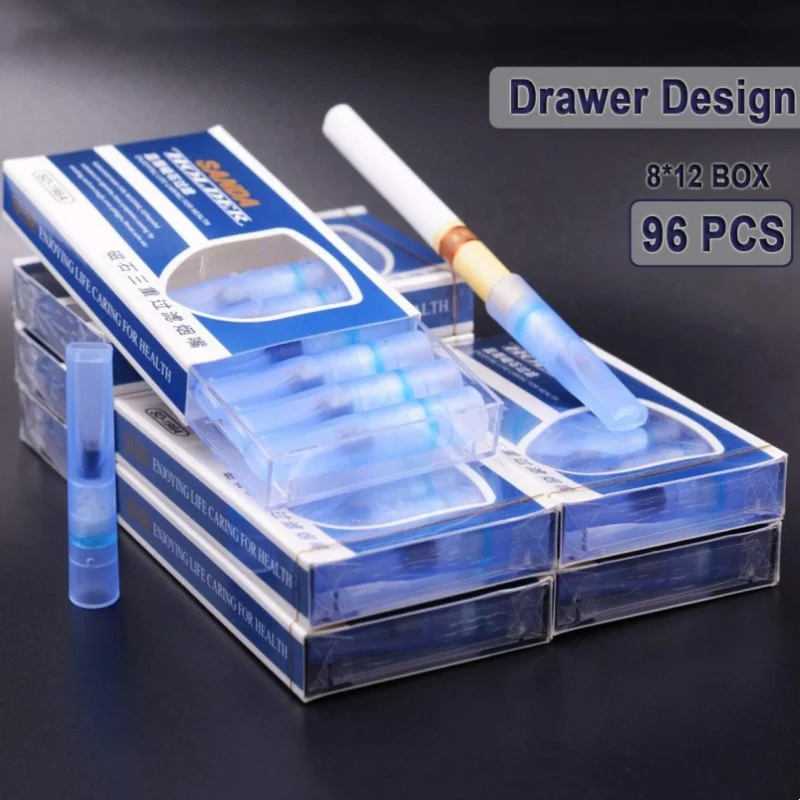 

SANDA 96pcs/lot Disposable Triple Cigarette Filter Portable Magnet Filter Beads Cigarette Holder Healthy Smoking Accessories