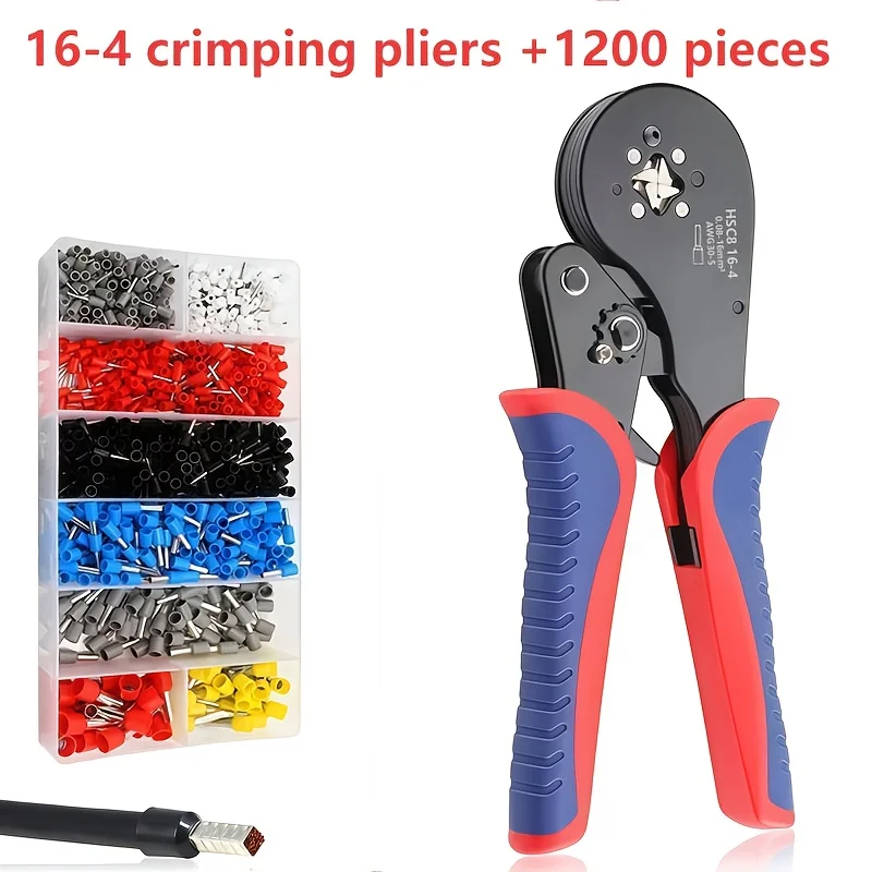 

HSC8 16-6 Инструмент для обжима наконечников 0,5-16 мм2/30-5AWG Обжимные клещи для трубчатых клемм Мини-клещи для клемм Электрические зажимы