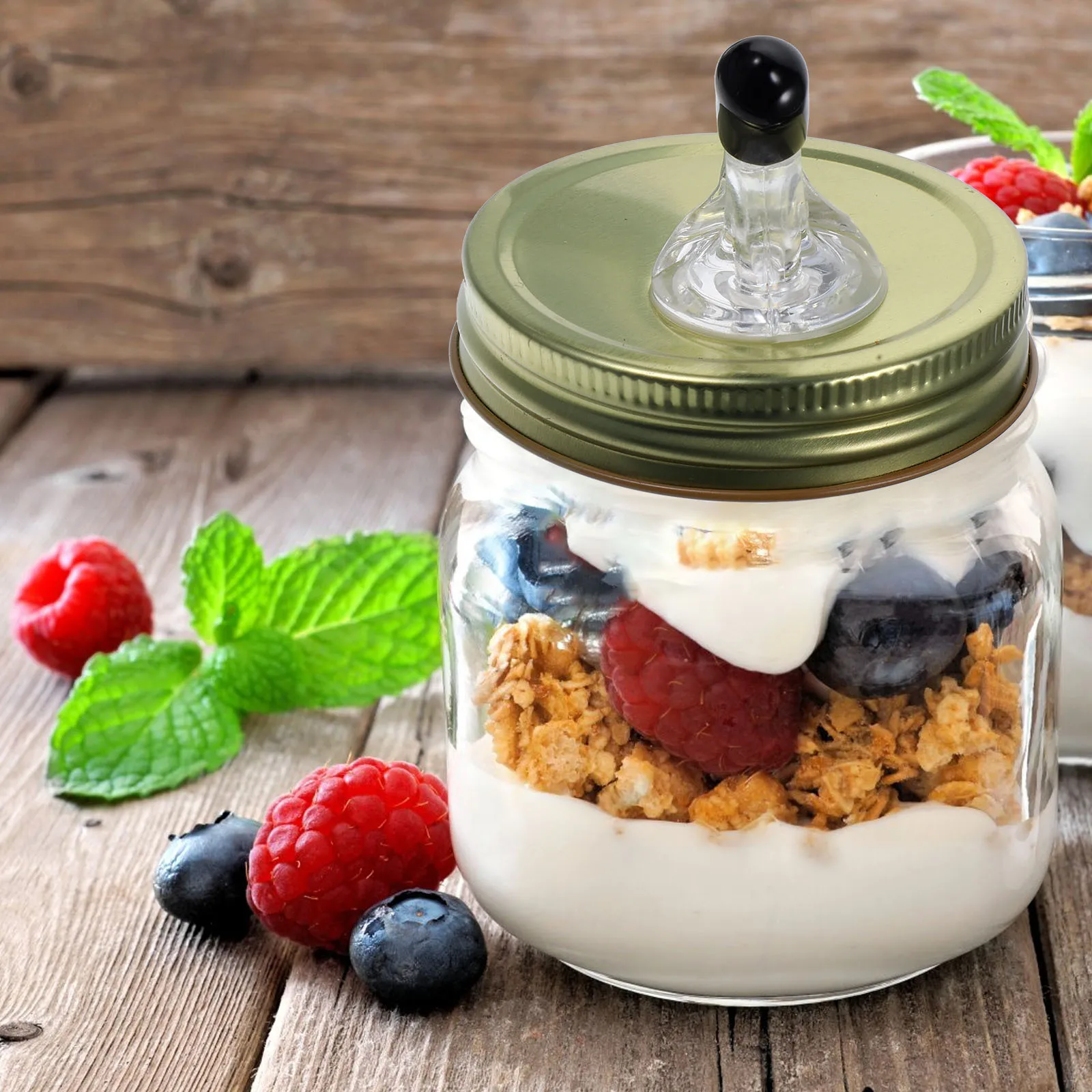 

2 set Mason Jar Pour Spout Food Grade Wide Mouth Lid For Oil Wine Dispenser Kitchen Storage Organizer Beverage Juice Milk Drink