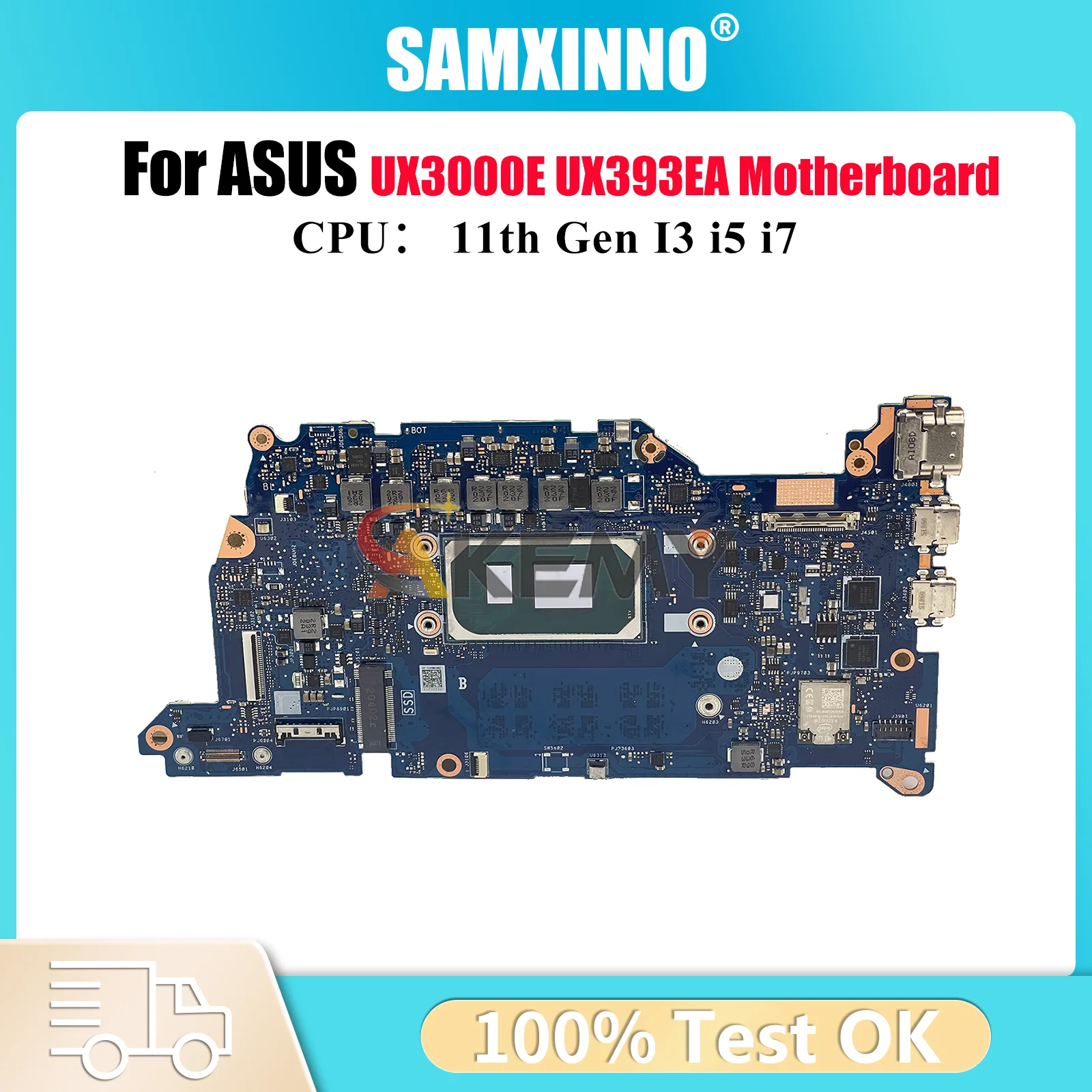 

UX393EA Laptop Motherboard For ASUS ZenBook UX393E UX3000E UX393EA Notebook Mainboard With 11th Gen I3 i5 i7 100% tests OK stk