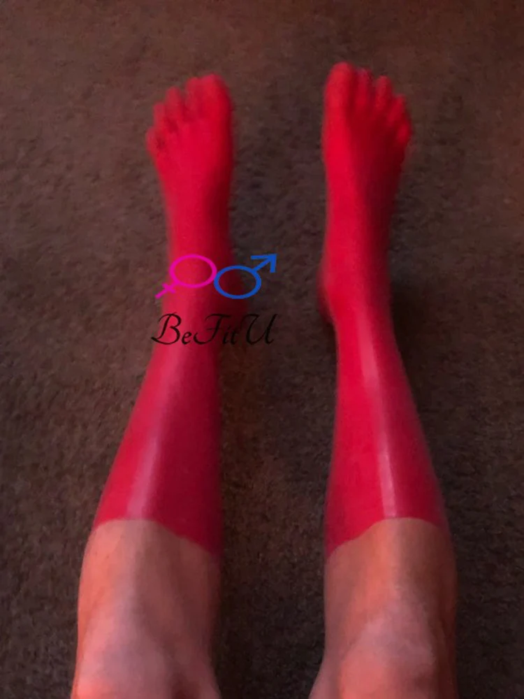 Latex Stocking Five-toes Sox Medium fingered Socks sexy seamless Cosplay bobby sock fetish hosiery