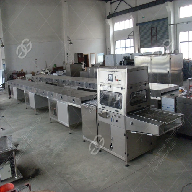 Gelgoog Mini Chocolate Enrober Machine Chocolate Enrobing Line