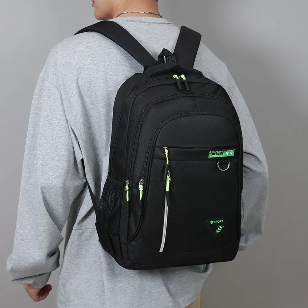 Unisex Student Backpack Multi Pockets Multi-Layered Travel Backpack Various Compartments Nylon Material Climbing Bag