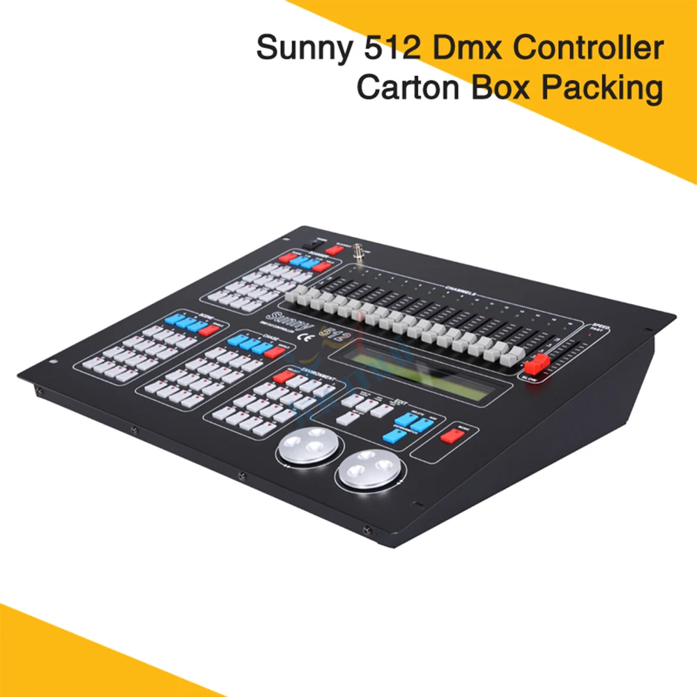 Sound Activated Lighting Console Stage Moving Head Lights Sunny 512 Dmx Controller With Carton Box Packing