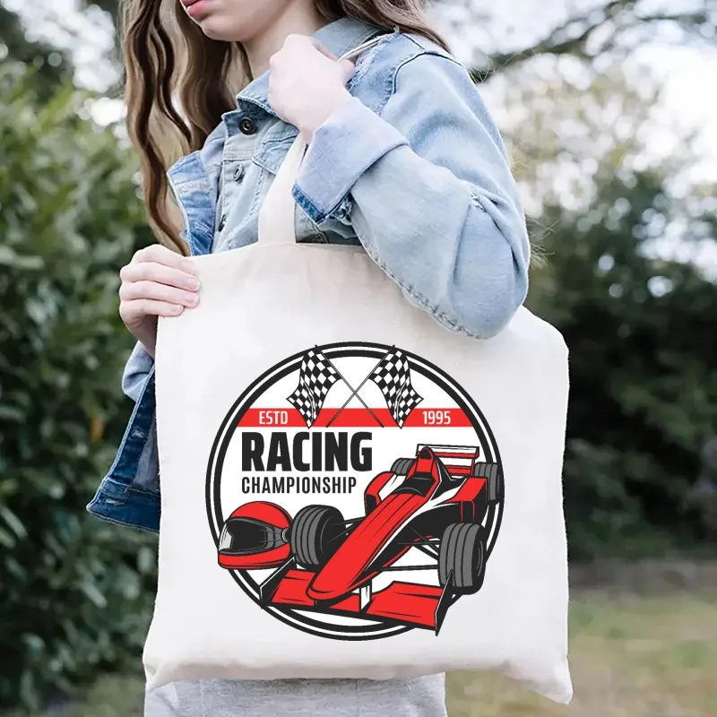 Racing Championship Theme Heat Transfer White Ink Iron - on, with F1 Car, Helmet, Checkered Flags, for T - shirts, Canvas Bags, view 4