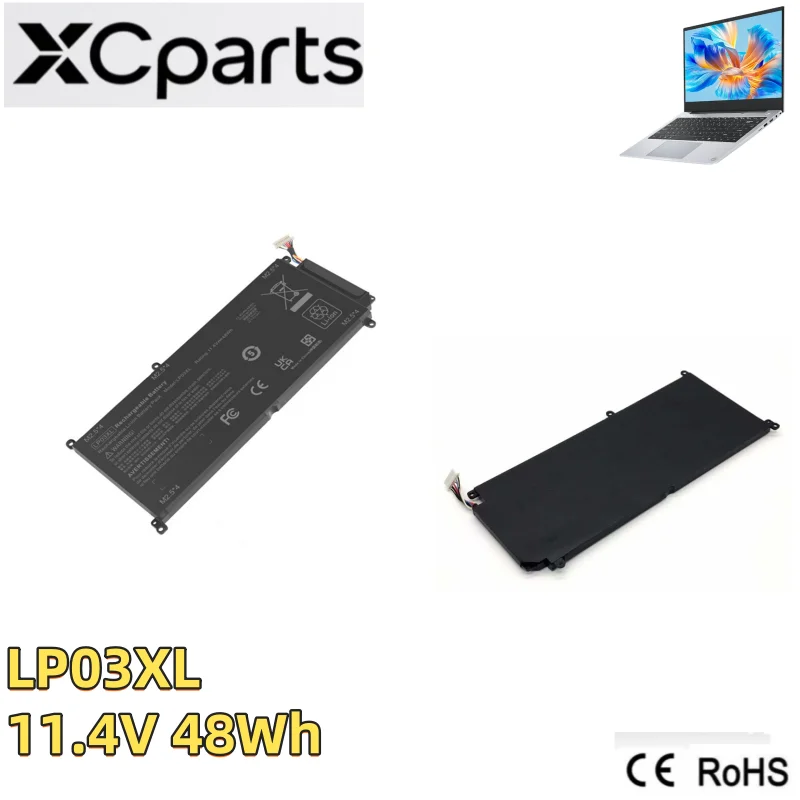 New LP03XL Laptop Battery 11.4V 48Wh For HP Envy 15-ae 15-ae015TX TPN-C124 TPN-C122 807417-005 807211-121 HSTNN-DB6X HSTNN-DB7C