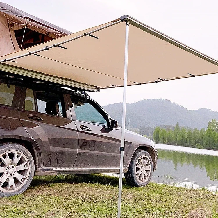 Hot Sale Outdoor Retractable Offroad Waterproof Foldable Car Roof Side Awning for Sun Shelter