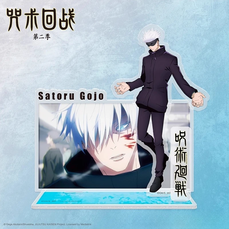 

Genuine Jujutsu Kaisen Figure Acrylic Stand Cute Satoru Gojo Itadori Yuji Scene Desktop Ornaments Fan Collection Gift