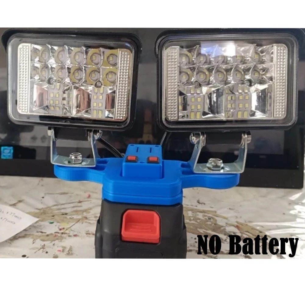 LED Work Light For DeWalt/Milwaukee /Makita/Bosch 18V Lithium Battery w/USB Fast Charging Light Travel and Fishing (NO Battery)