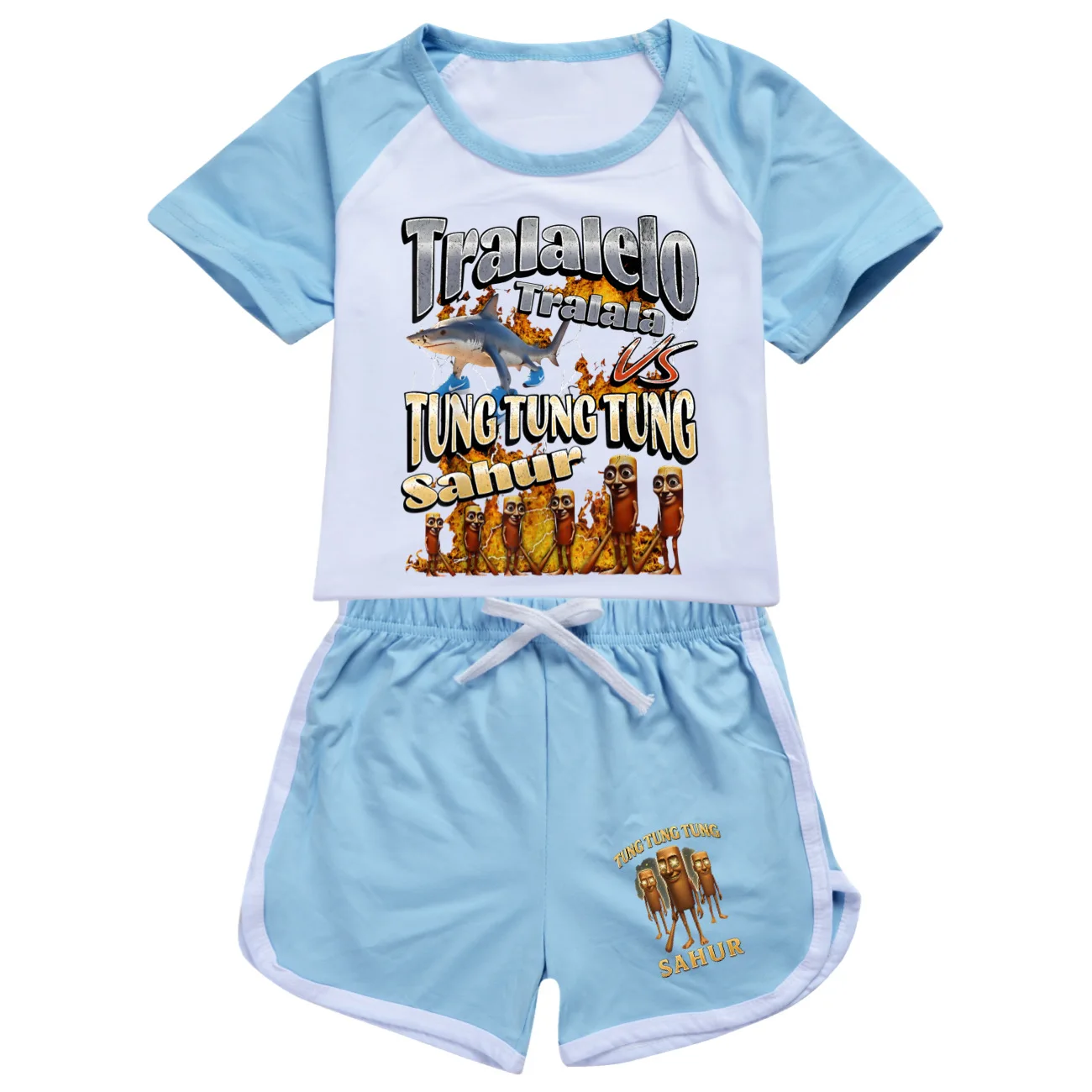 

Italian Brainrot Clothes Set Kids Tung Tung Tung Sahur T Shirt Shorts 2pcs Sets Toddler Boys Summer Sportsuits Girls Nightwear