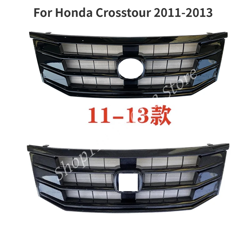 For Honda Crosstour 2011-2013 New Front Grill Grille Auto Racing Car Grill High Quality Painted black/Carbon fiber pattern