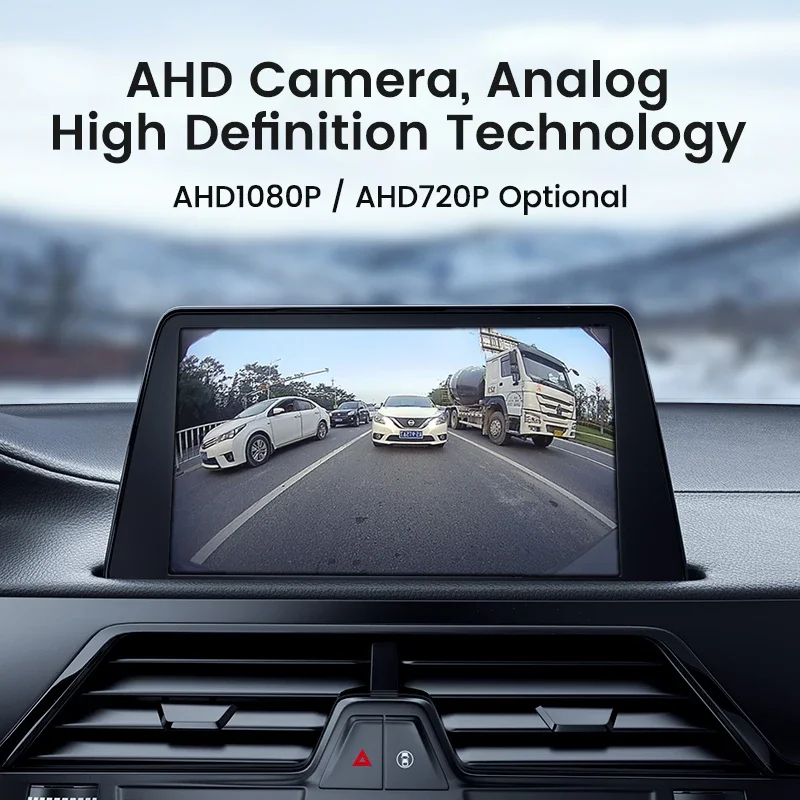 Auto-Rückfahrkamera CVBS AHD 1080P Full HD Rückfahrkamera 170 °   Weitwinkel-Nachtsichtkamera mit Fischaugenobjektiv für das Auto