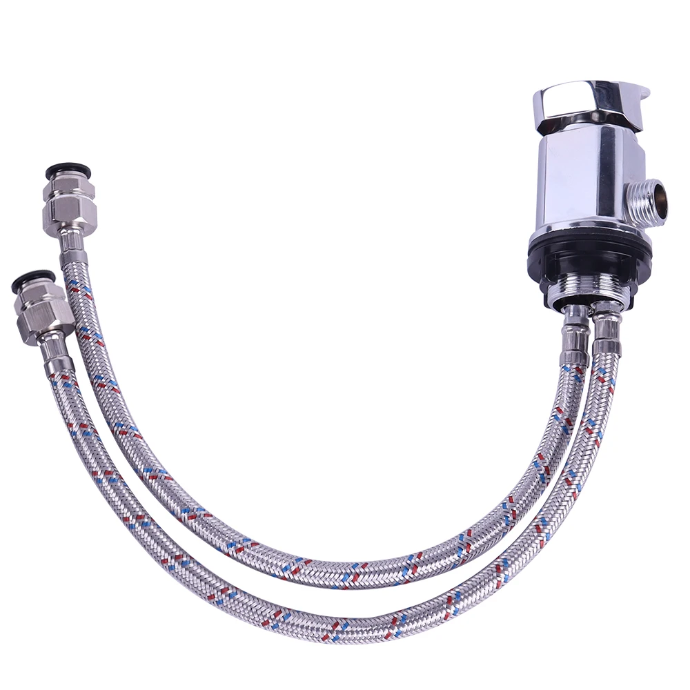 Caravan Chrom-Duschmischerhahn 1/2" Auslass mit 12mm Push-Fit für Wohnmobile, Campervans, RV-Duschmischerhahn-Auslass
