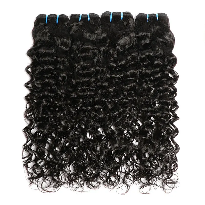 PerisModa Water Wave Bundles For Women Peruvian Weaving Virgin Human Hair Extensions Wet and Wavy Human Hair Bundles 1/3/4 Pcs