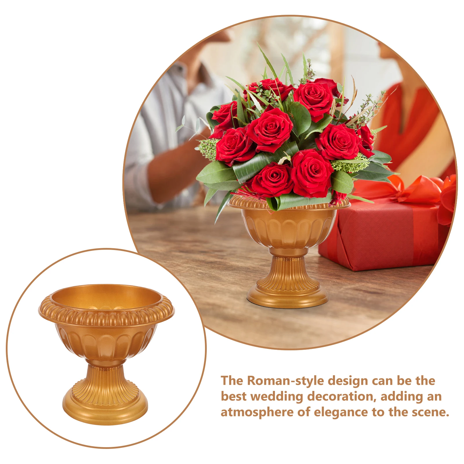 

2 Pcs Floral Decorations Wedding Flower Pot European Flowerpot Columns and Pillars