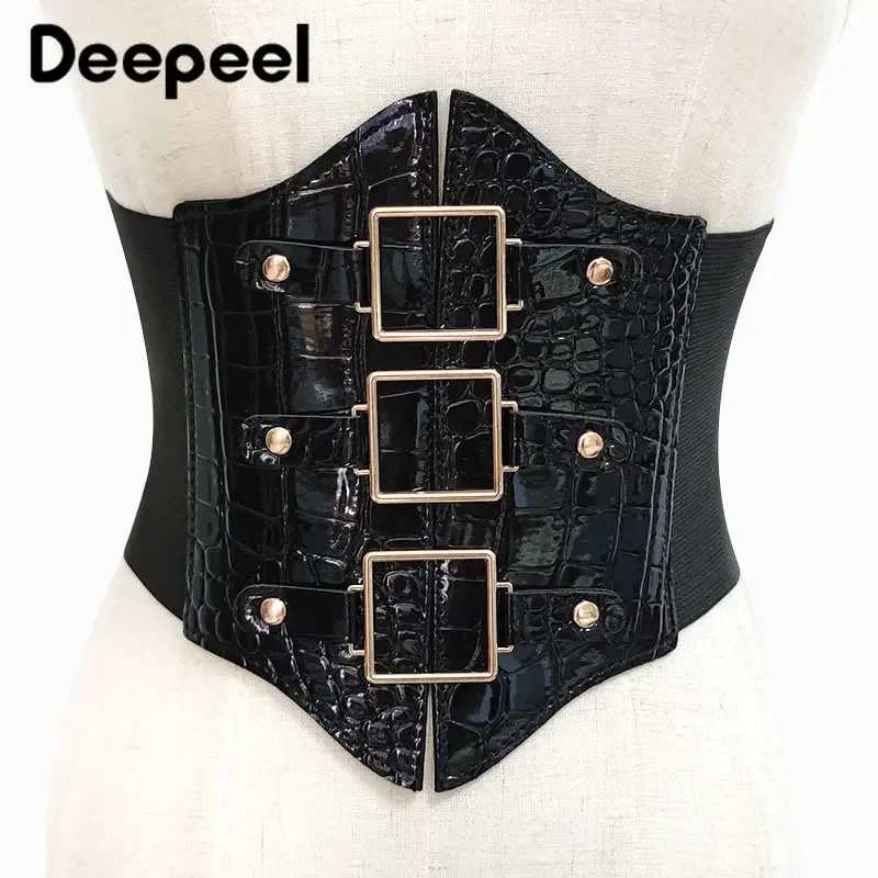 Deepeel S/L Women's Skirt Decorative Belt Fashion Corset Cummerbund Female Waist Bras Luxury Woman Waistband Dress with Corsets