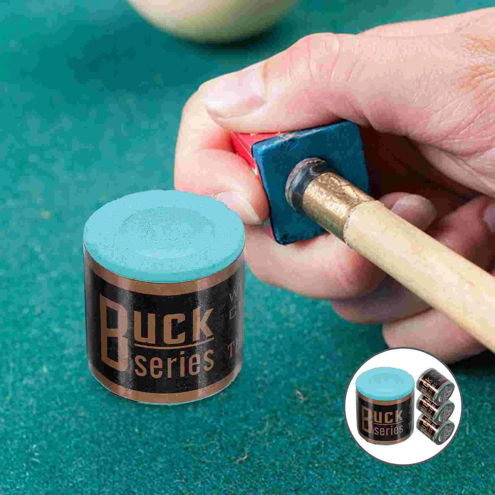 

4 Pcs Billiards Ball Cleaning Powder Pool Cue Chalk Accessory Portable Stick Tables Club Must Have