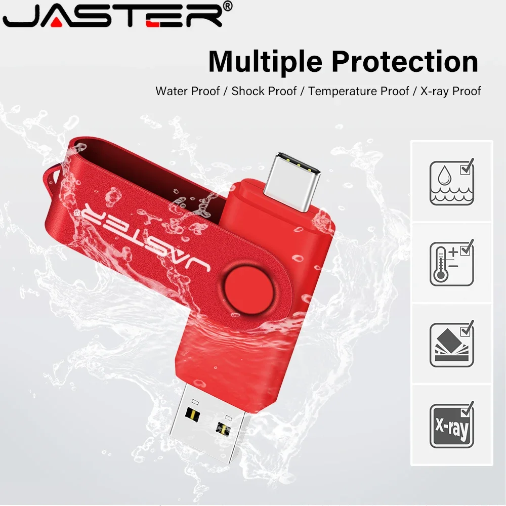 Usb 2.0 Flash Drive 2 In 1 Usb En Type C Pen Drive/4Gb/Pendrive Memory Stick Flash Disk Voor Pc Telefoon