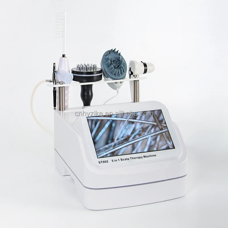 Newest 5 in 1 Anti Hair Loss Head Hair Scalp Care Massager Follicle Scanner Hair Care Beauty Machine