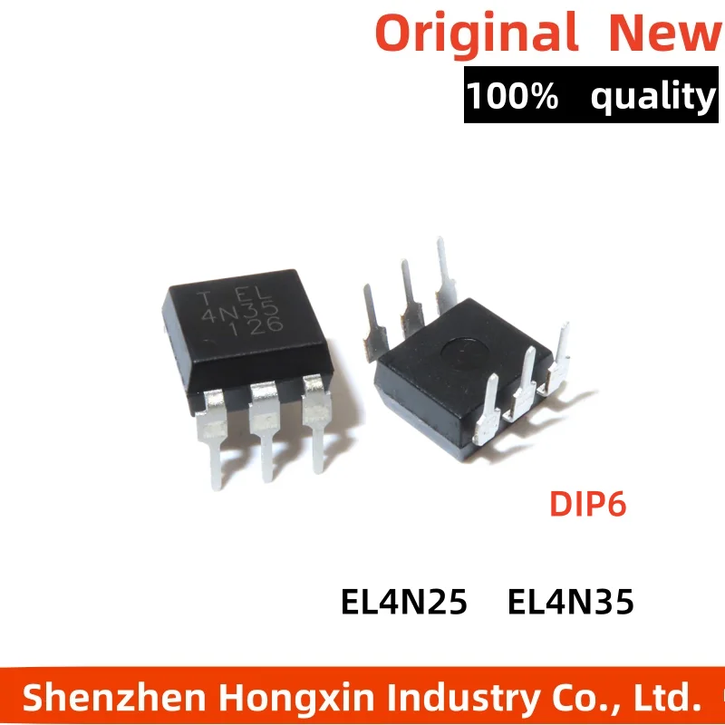 10 pieces of EL4N35 4N35 EL4N25 DIP6 direct insertion isolator optocoupler transistor output