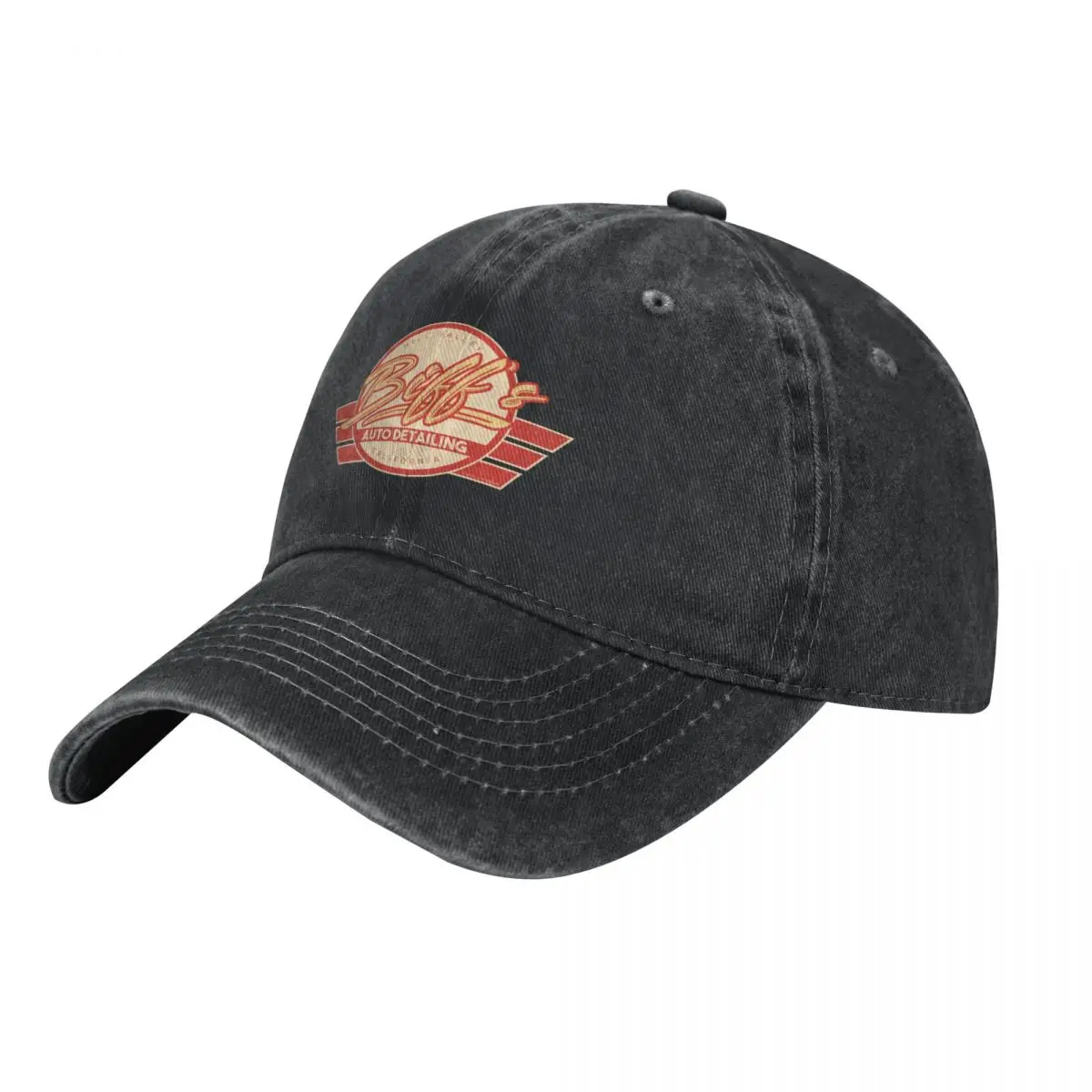 Biff's Auto Detailing in Red. Back To The Future Movie Baseball Cap Fashion Beach Big Size Hat Horse Hat Golf Wear Men Women's