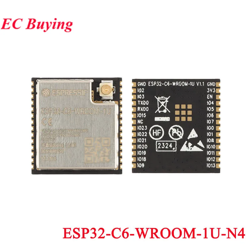 Zdjęcie 6: 20 szt./1 szt. ESP32-C6-WROOM-1 1U N4 N8 N16 H4 ESP32C6 2.4GHz Wi-Fi 6 Ble 5 Moduł Bezprzewodowy Wi-Fi 4MB 8MB 16MB Zigbee 3.0 Thread SPI