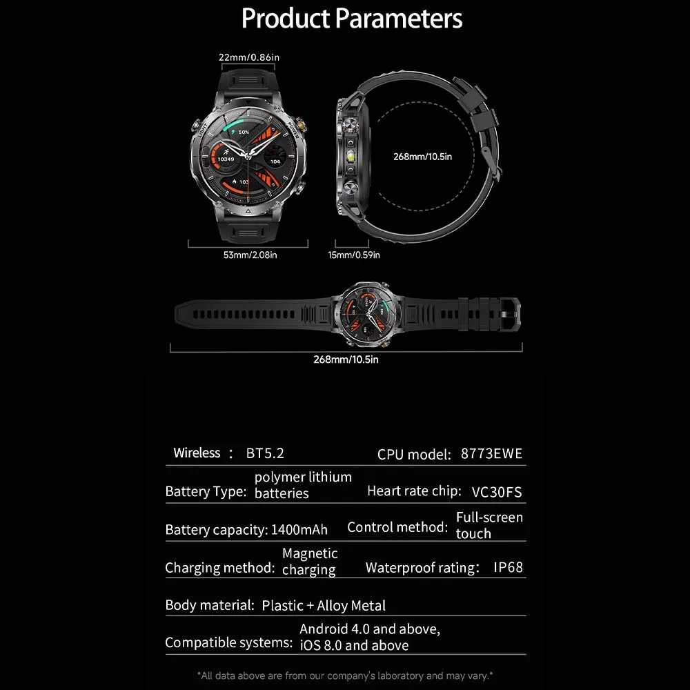 2026 New Men's Smartwatch Large Display High Capacity Wireless Calling Multiple Sports Modes Smart Watch for Gift